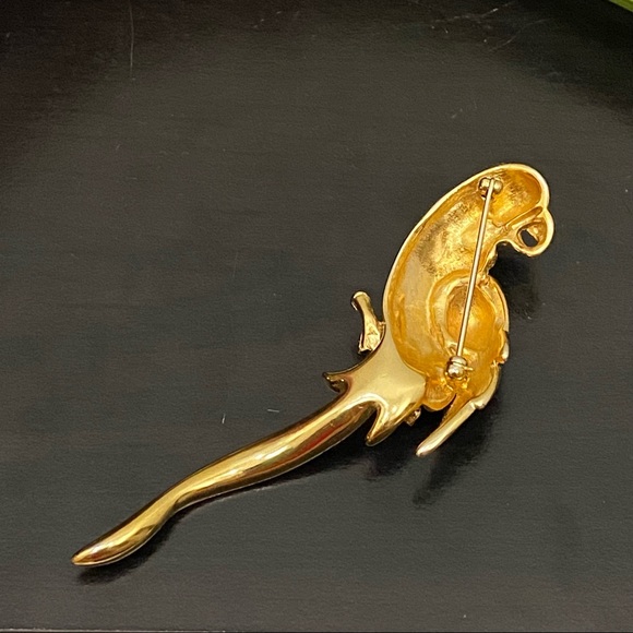 Vintage Unsigned Enamel Parrot Bird Brooch NOS - Picture 11 of 13